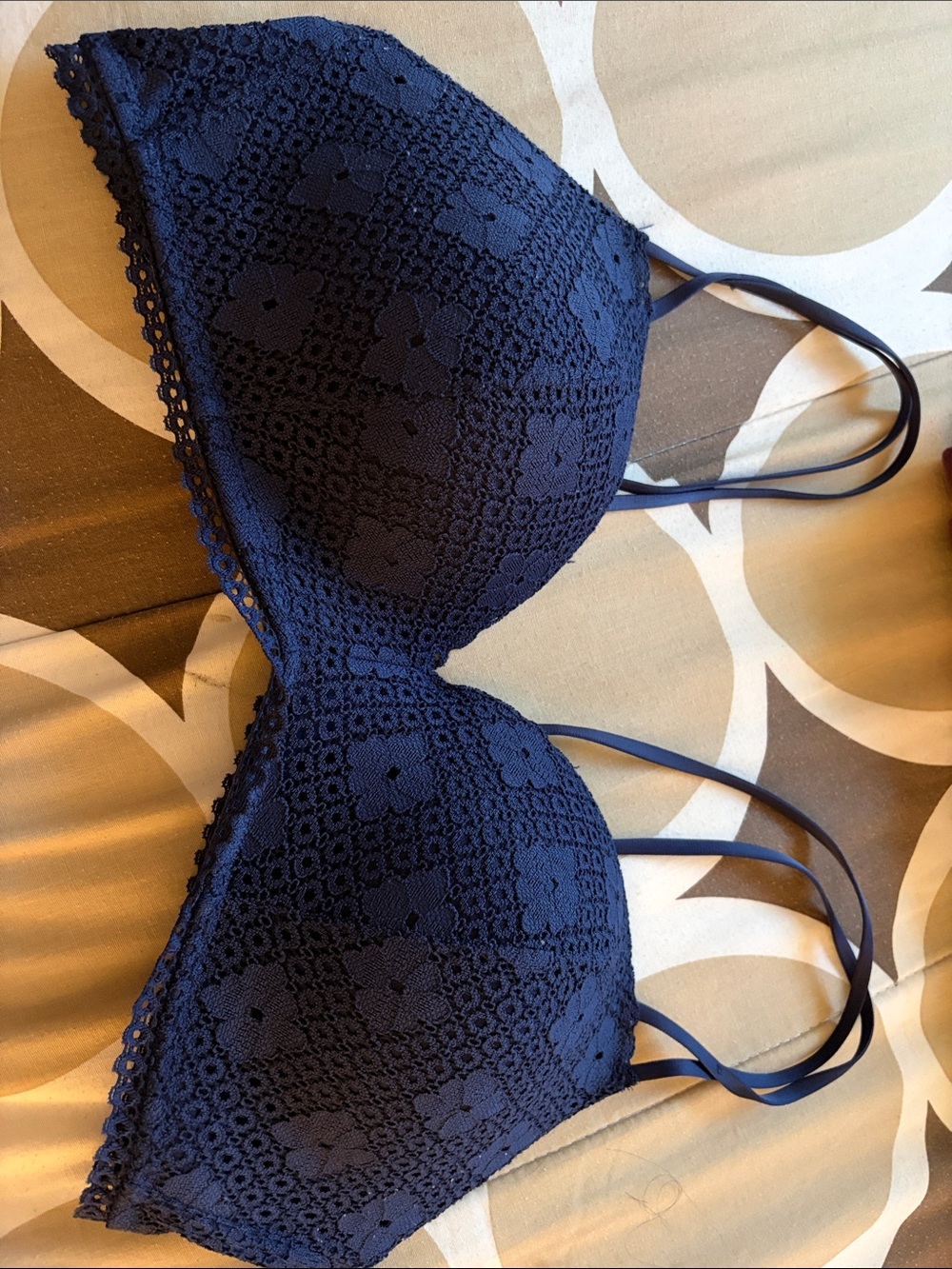 Aerie - Lace Push-Up Bra in Navy - Women Intimates & Sleepwear 38C